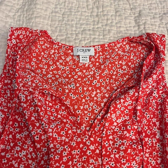 J Crew Red Floral Formal Tank xxs - Picture 3 of 6